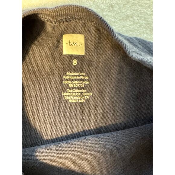 Tea Collection Navy Kitty Cat Tee Ying Yang Shirt 8 - Picture 5 of 5